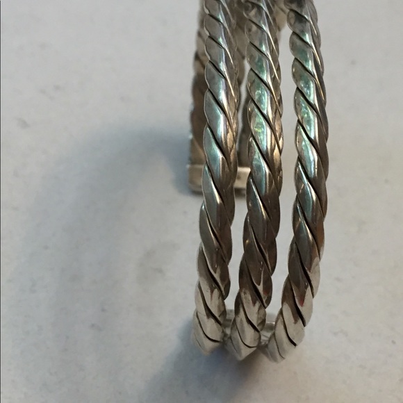 Beautiful vintage Mexico Taxco 925 sterling silver woven bracelet-34 grams! - Picture 5 of 9